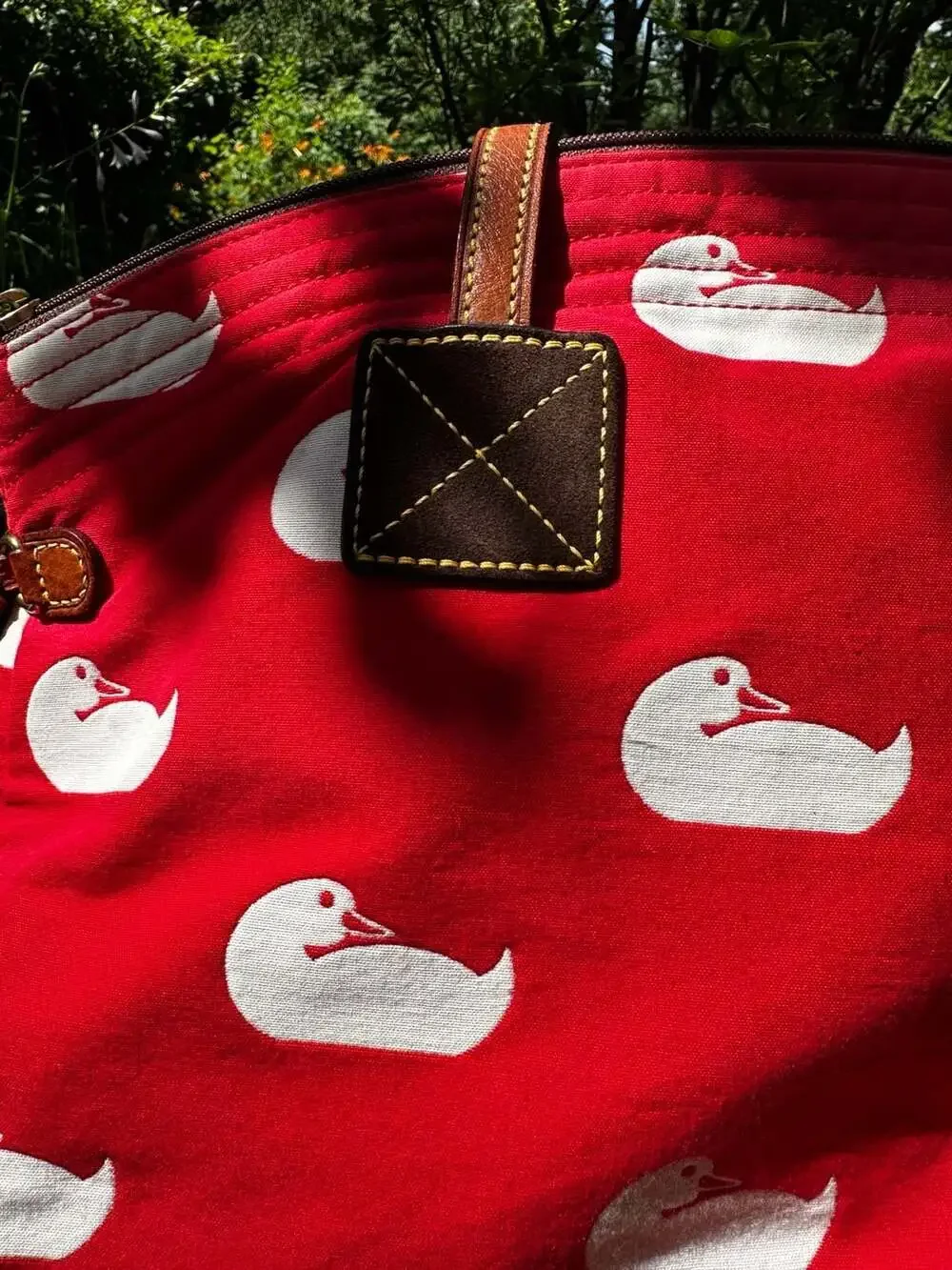 Dooney & Bourke Samantha Sport Duck Canvas Satchel in Red Y2K EUC ❤️ 🦆